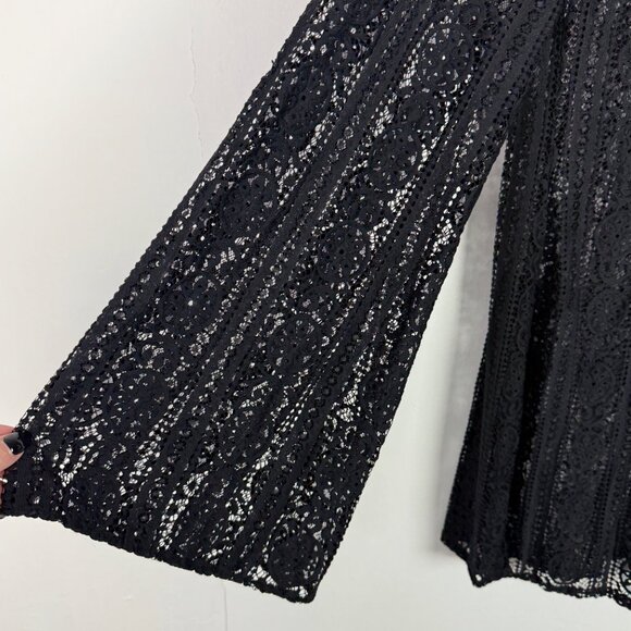 Pilyq Black Gold Noah Tunic Swim Coverup Dress Crochet Size M/L Medium/Large - Picture 8 of 14